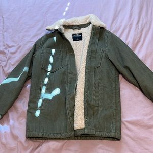 Hollister Women’s Green Fur Coat XS